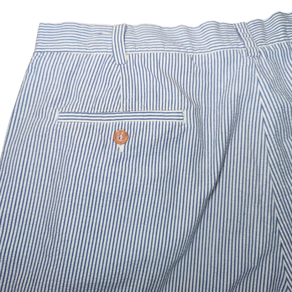 J.Crew Seersucker Striped Shorts Size 38 Cotton Lightweight Blue & White Casual - Picture 6 of 7